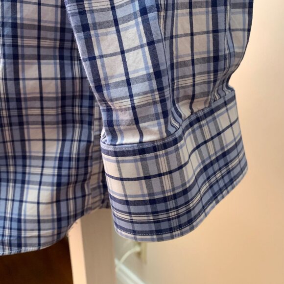 Tommy Hilfiger Men’s 16 1/2 Shirt Slim Fit Checkered Button Down Long Sleeves - Picture 5 of 9